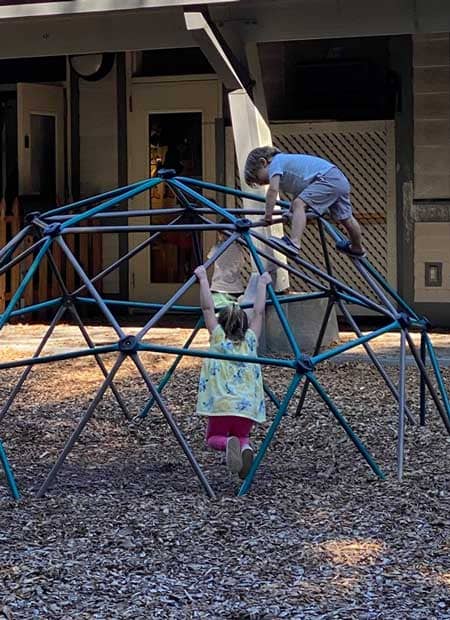 Students playing on the playground